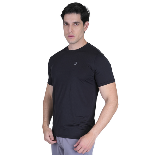 MUSCLE ENHANCER BLACK T SHIRT